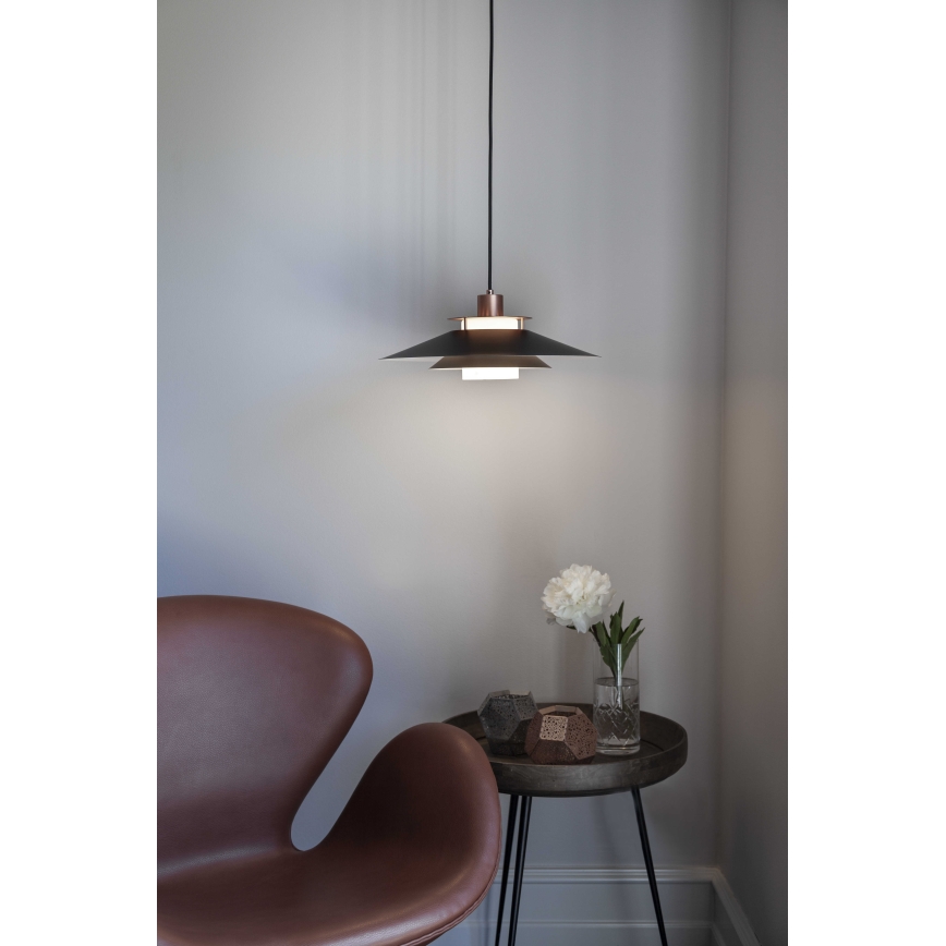Halo Design 990785 - Lampadario sospeso con cavo RIVOLI 1xE27/40W/230V Ø 40 cm nero/rame