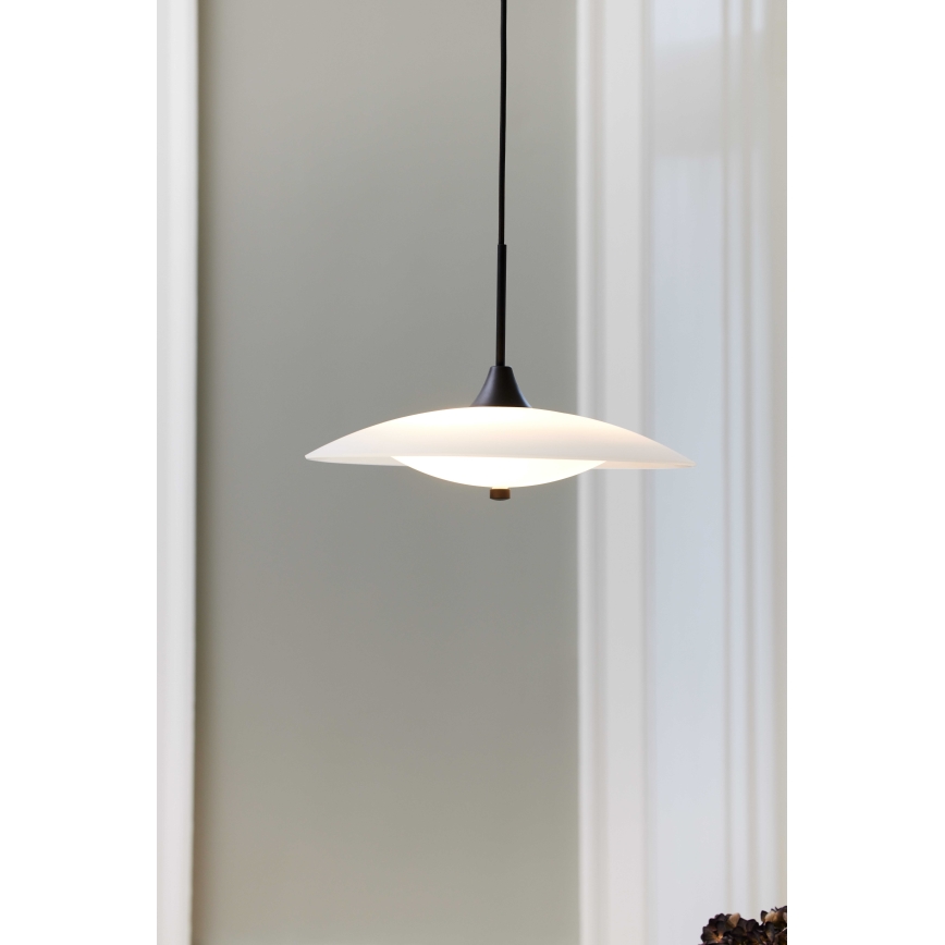 Halo Design 991317 - Lampadario a sospensione con cavo BARONI 3xG9/18W/230V Ø 46 cm bianco/nero