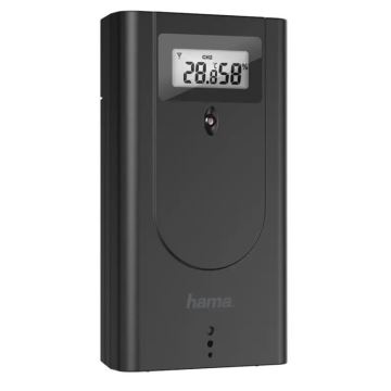 Hama - Display LCD stazione meteorologica e sveglia 3xAAA nero
