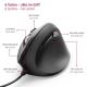 Hama - Mouse ergonomico con cavo 1000/1400/1800 DPI nero