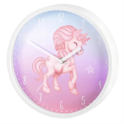 Hama - Orologio da parete per bambini 1xAA unicorno