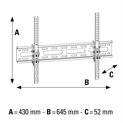 Hama - Supporto a parete inclinabile per TV 32-75" nero