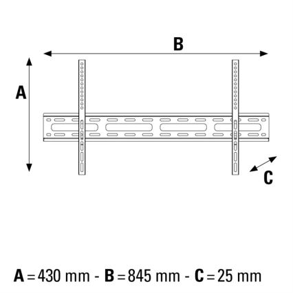 Hama - Supporto a parete per TV 32-75" nero