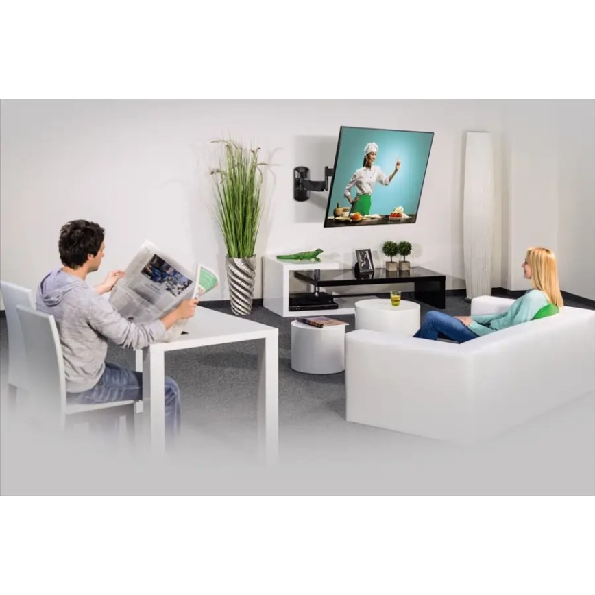 Hama - Supporto a parete per TV con snodo 10-26 nero