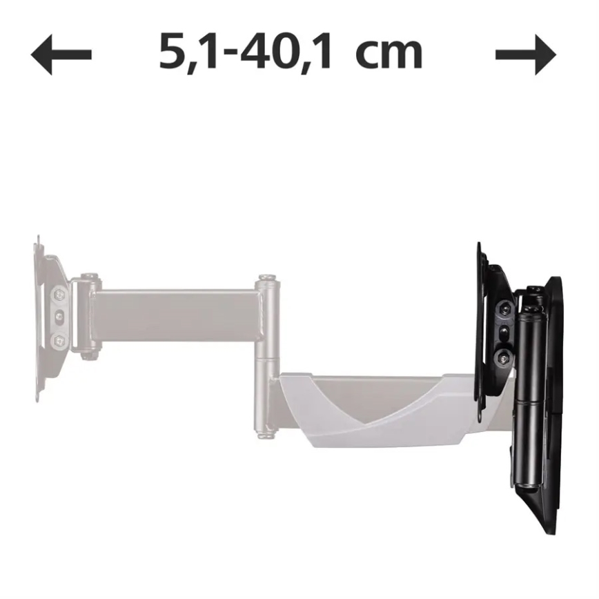 Hama - Supporto a parete per TV con snodo 10-26 nero