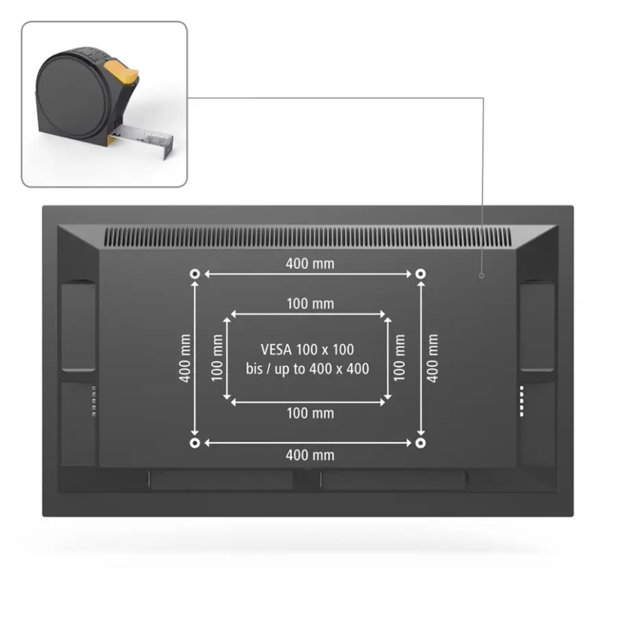 Hama - Supporto a pavimento per TV girevole 32-65 nero