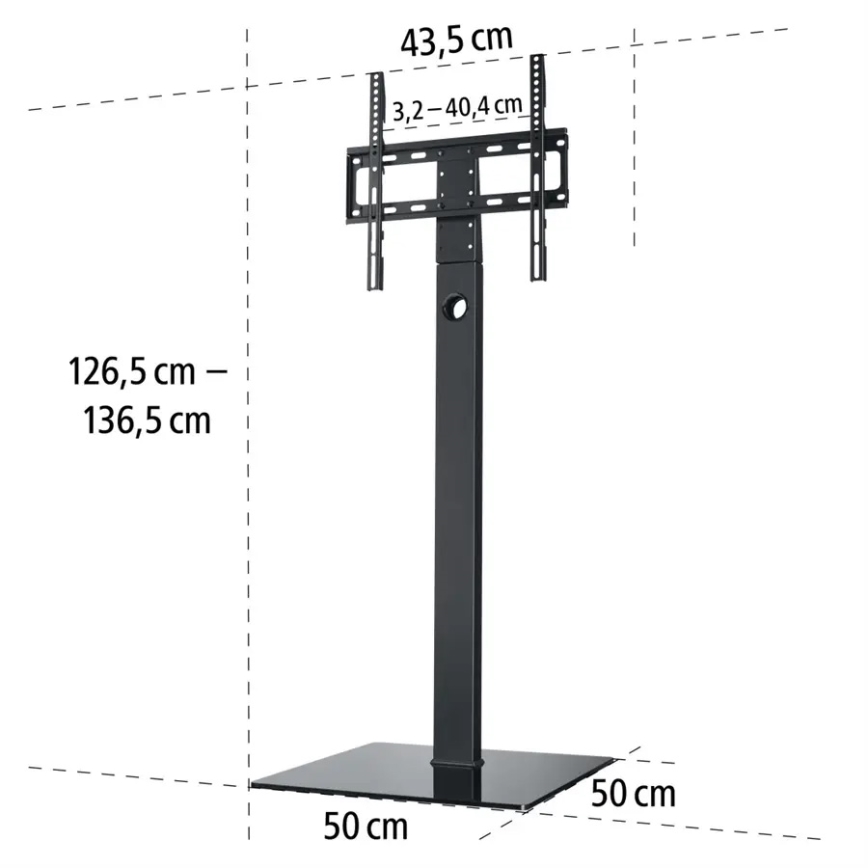 Hama - Supporto a pavimento per TV girevole 32-65 nero