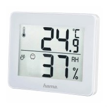 Hama - Termometro da interno con misuratore di umidità 1xCR2025 bianco