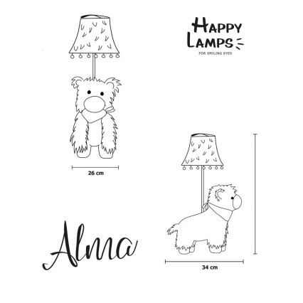 Happy Lamps - Lampada da tavolo LED per bambini ALMA LED/5,4W/230V lama