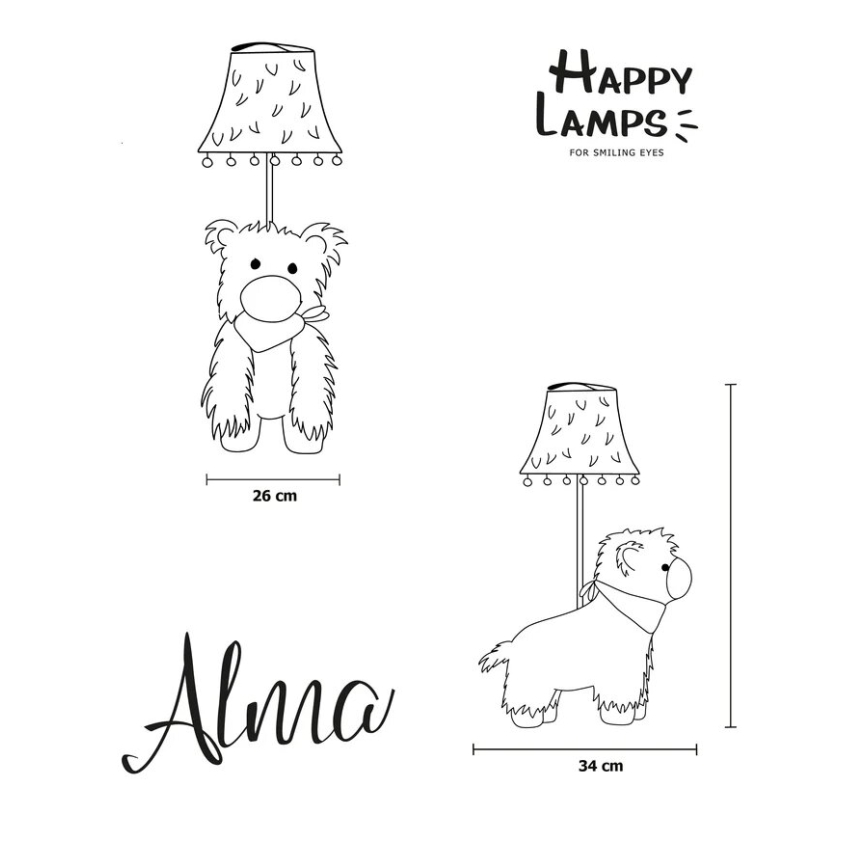 Happy Lamps - Lampada da tavolo LED per bambini ALMA LED/5,4W/230V lama