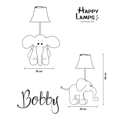 Happy Lamps - Lampada da tavolo LED per bambini BOBBY LED/5,4W/230V elefante
