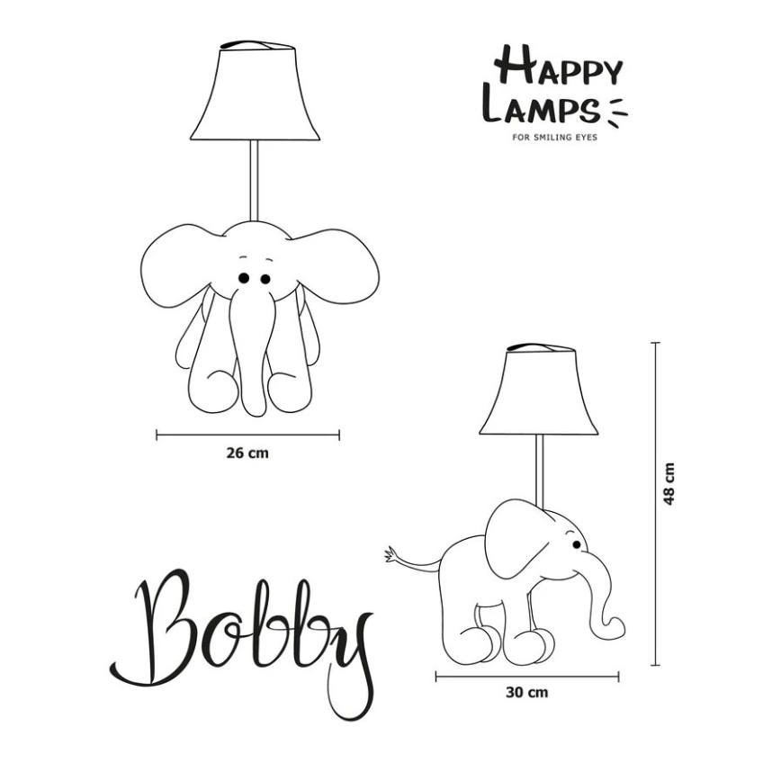 Happy Lamps - Lampada da tavolo LED per bambini BOBBY LED/5,4W/230V elefante