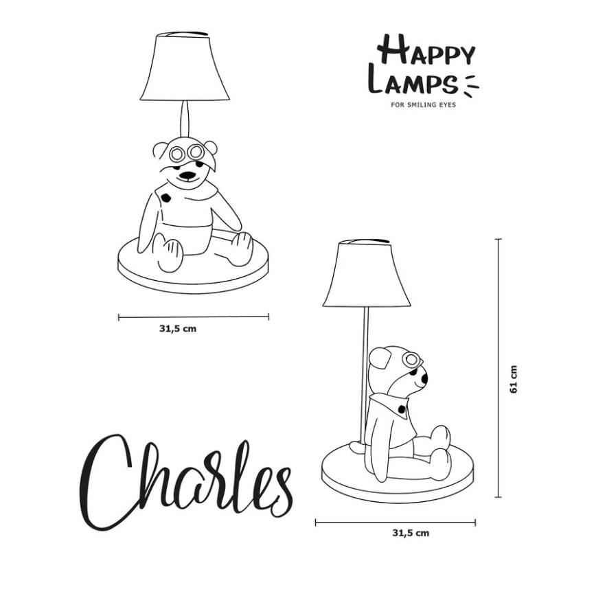 Happy Lamps - Lampada da tavolo LED per bambini CHARLES LED/5,4W/230V orso
