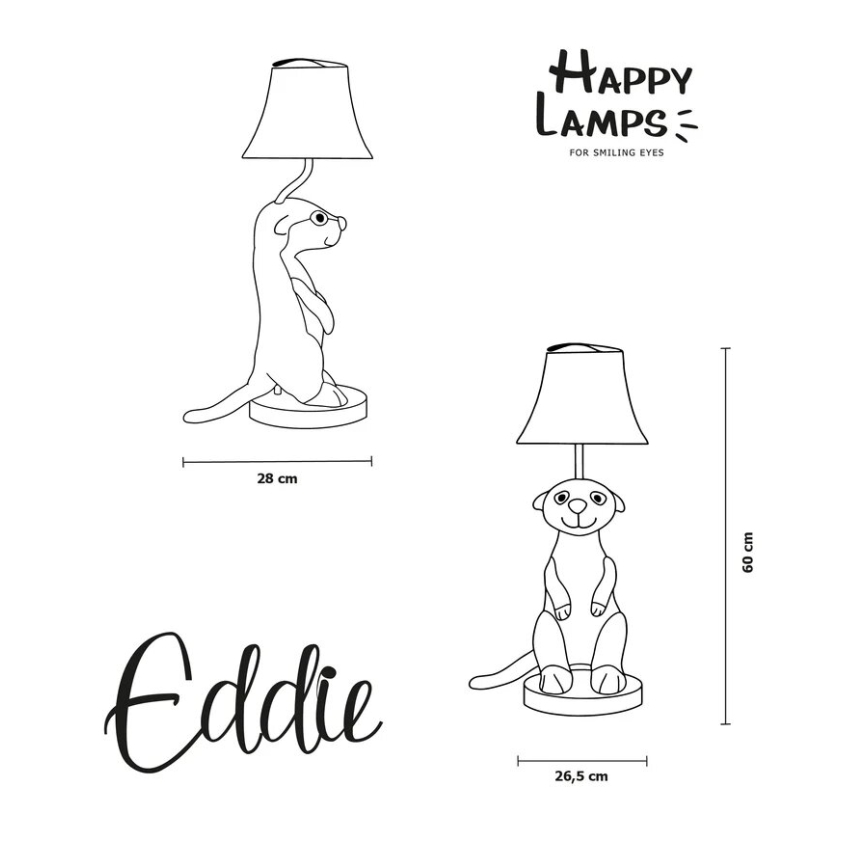 Happy Lamps - Lampada da tavolo LED per bambini EDDIE LED/5,4W/230V suricato