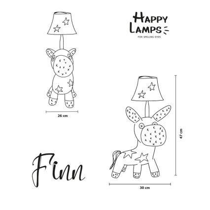 Happy Lamps - Lampada da tavolo LED per bambini FIN LED/5,4W/230V cavallo