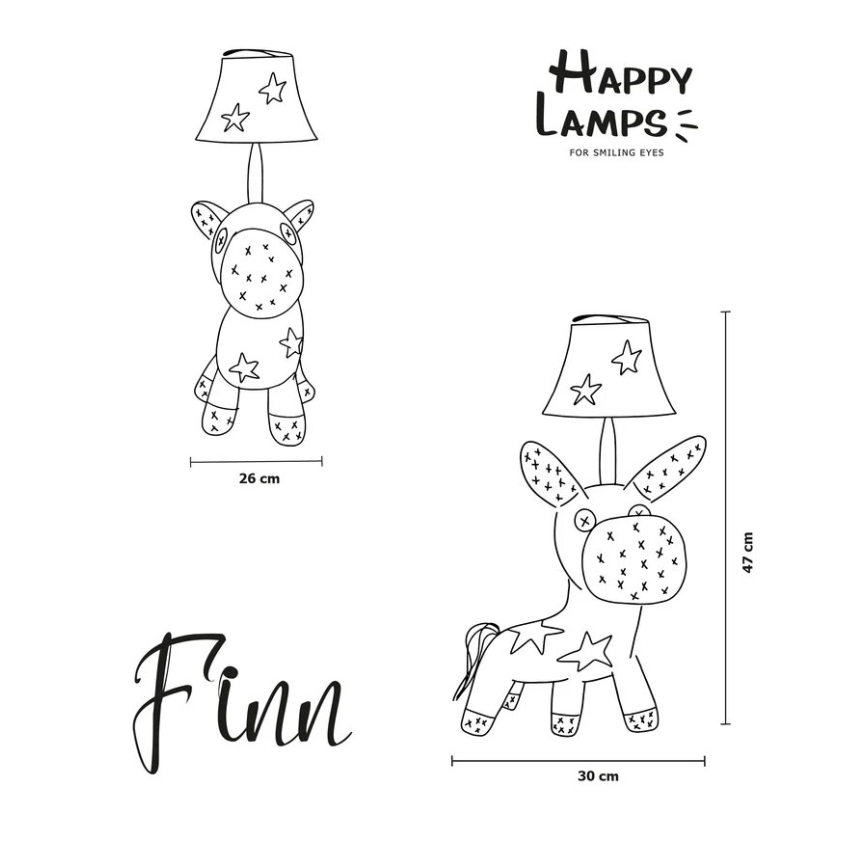 Happy Lamps - Lampada da tavolo LED per bambini FIN LED/5,4W/230V cavallo