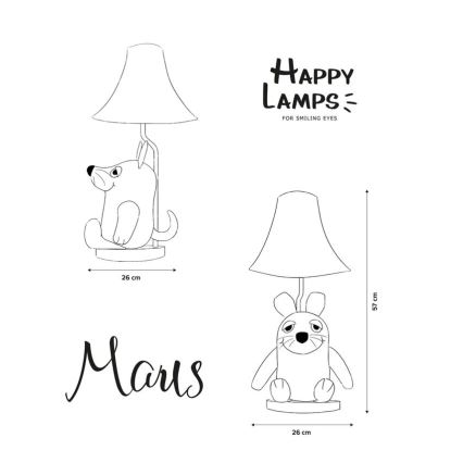Happy Lamps - Lampada da tavolo LED per bambini TOPO DA SENDUNG MIT DER MAUS LED/5,4W/230V topo