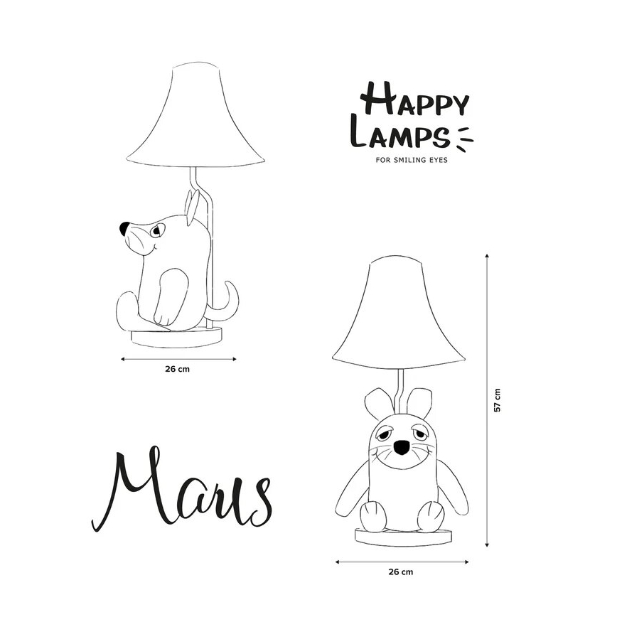 Happy Lamps - Lampada da tavolo LED per bambini TOPO DA SENDUNG MIT DER MAUS LED/5,4W/230V topo