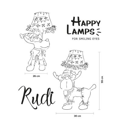 Happy Lamps - Lampada da tavolo LED per bambini RUDI LED/5,4W/230V renna