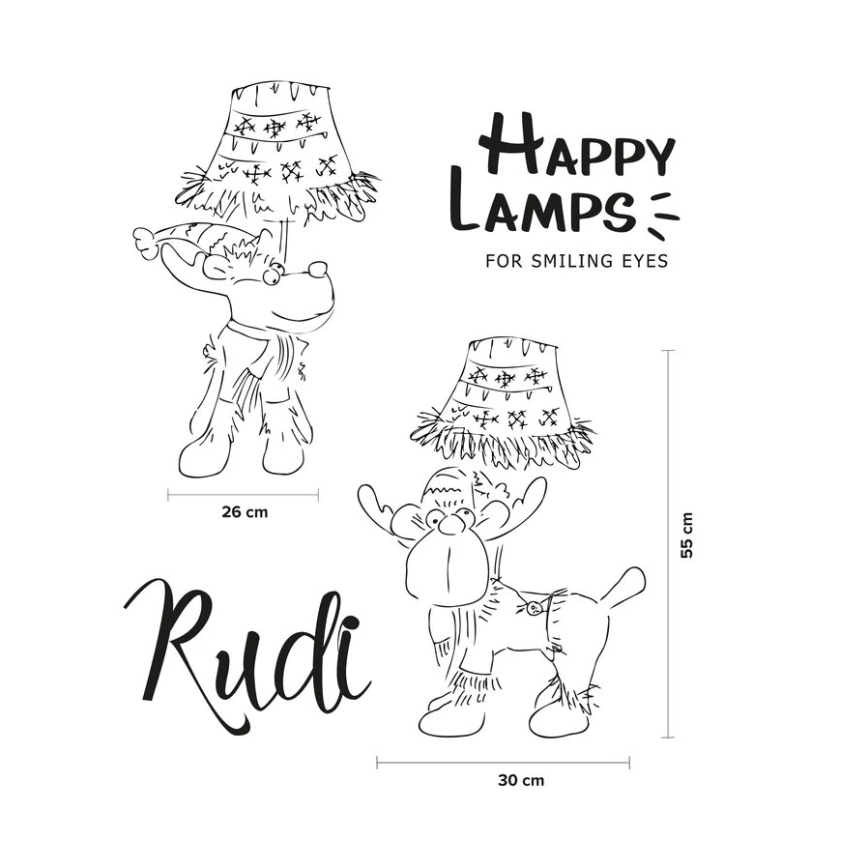 Happy Lamps - Lampada da tavolo LED per bambini RUDI LED/5,4W/230V renna