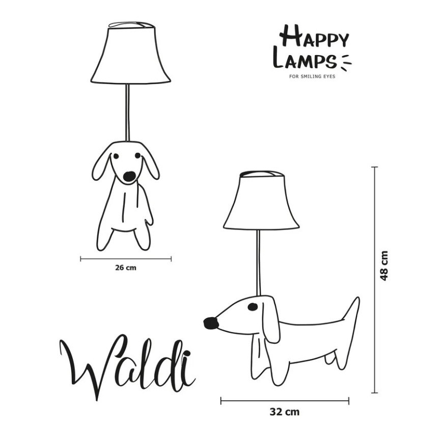 Happy Lamps - Lampada da tavolo LED per bambini WALDI LED/5,4W/230V bassotto