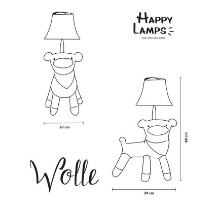 Happy Lamps - Lampada da tavolo LED per bambini WOLLE LED/5,4W/230V pecora