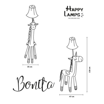 Happy Lamps - LED Lampada da terra per bambini BONITA LED/5,4W/230V unicorno
