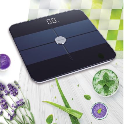 Heinner HBS-BTH180BK - Bilancia personale digitale 2xAAA nero/blu