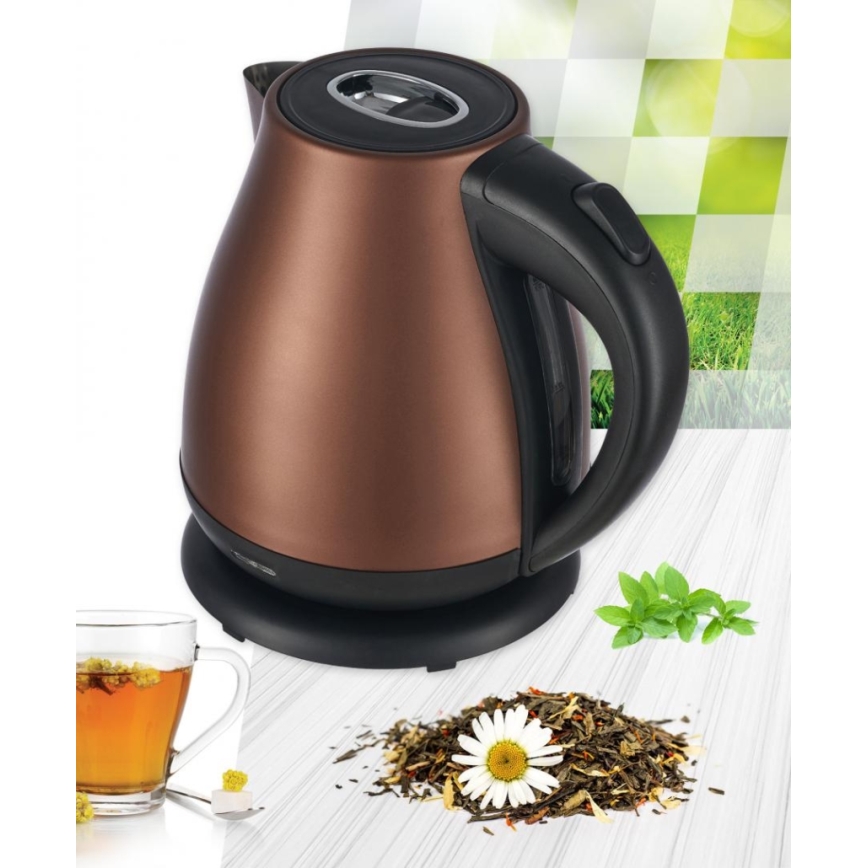 Heinner HEK-17IXC - Bollitore elettrico 1,7 l 2200W/230V color rame