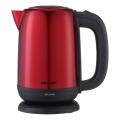 Heinner HEK-2200RDSS - Bollitore rapido 1,7 l 2200W/230V rosso/nero