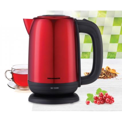 Heinner HEK-2200RDSS - Bollitore rapido 1,7 l 2200W/230V rosso/nero