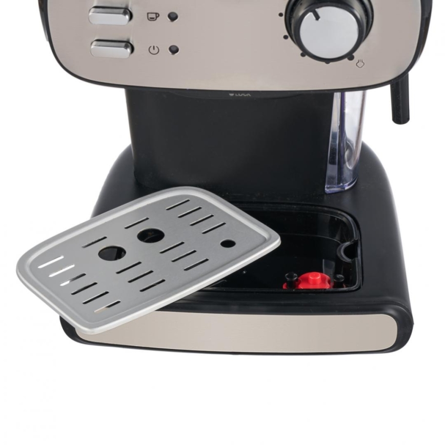Heinner HEM-1100BKX - Macchina da caffè espresso a leva 850W/230V nera/cromo satinato
