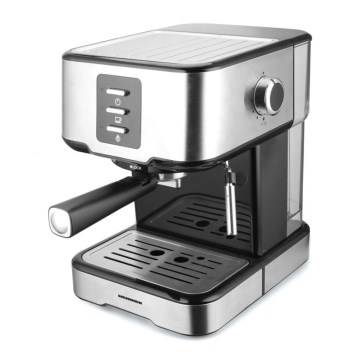 Heinner HEM-850IXBK - Macchina per caffè espresso a leva 850W/230V acciaio inox/nero