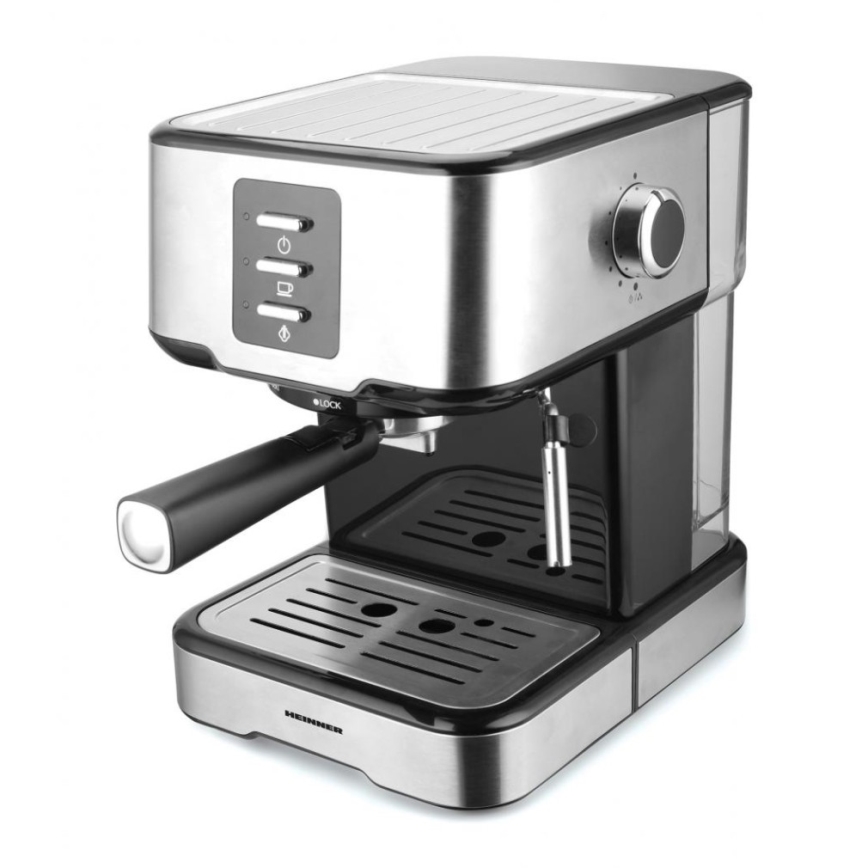 Heinner HEM-850IXBK - Macchina per caffè espresso a leva 850W/230V acciaio inox/nero