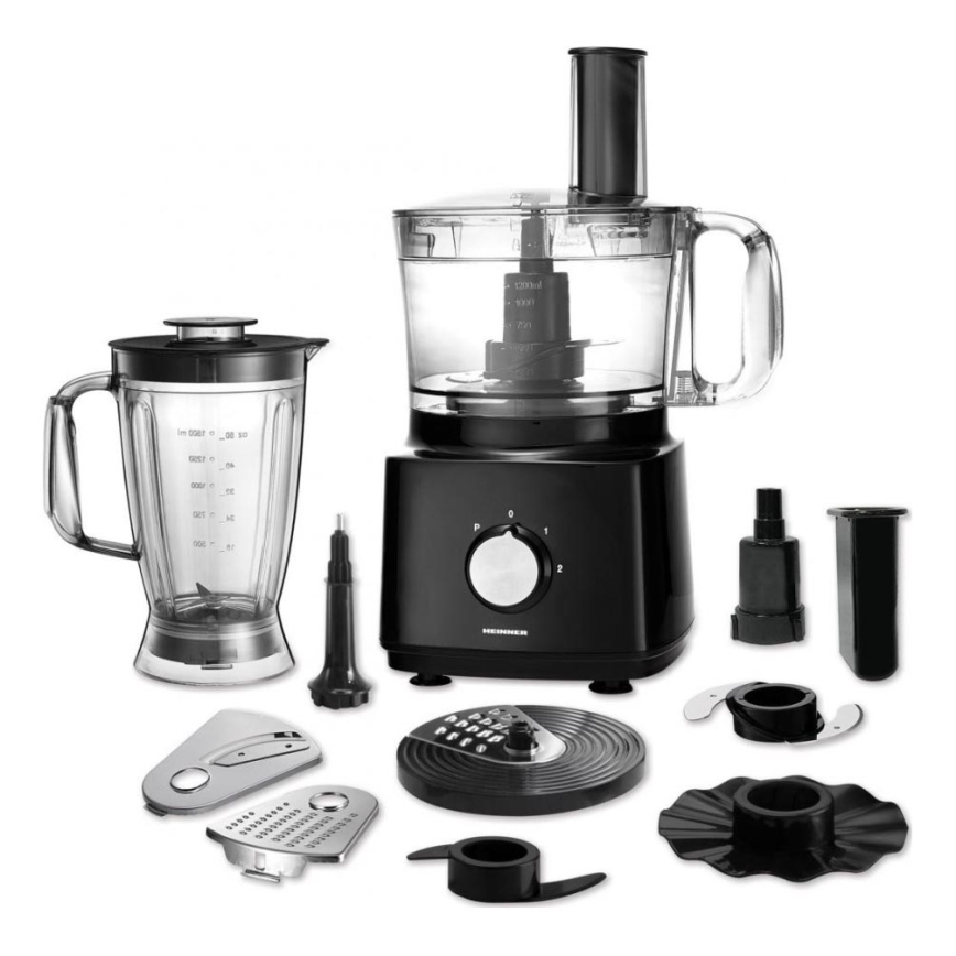 Heinner HFP-750BK - Robot da cucina 750W/230V nero