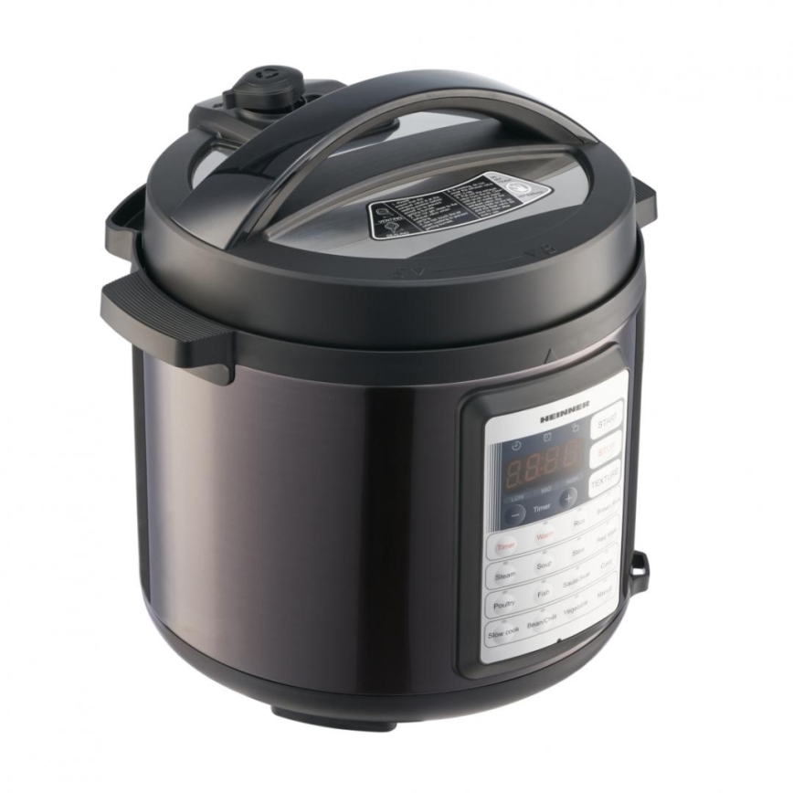 Heinner HPCK-38BK - Pentola a pressione elettrica multifunzione 5,7 l 1000 W/230 V nera