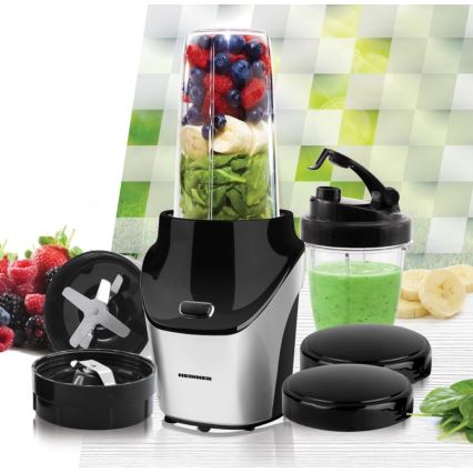 Heinner HSB-T1000SS - Frullatore Nutri per smoothie 1000W/230V cromo opaco/nero