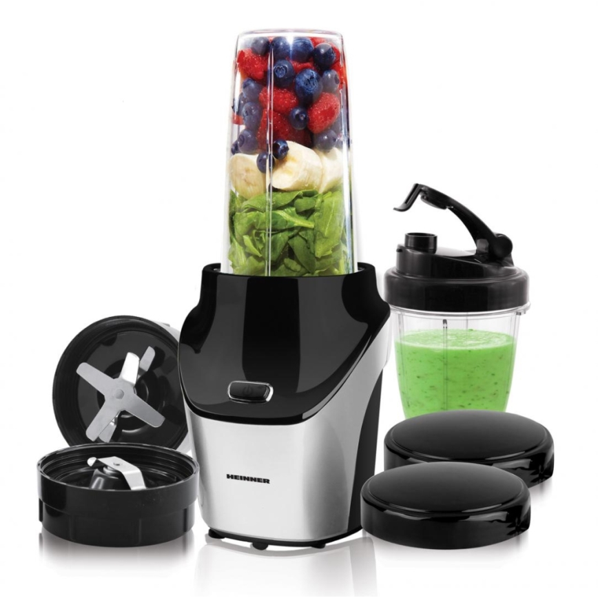 Heinner HSB-T1000SS - Frullatore Nutri per smoothie 1000W/230V cromo opaco/nero