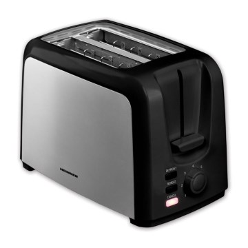 Heinner HTP-700BKSS - Tostapane a due fessure 700W/230V nero/cromo opaco