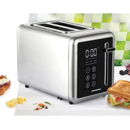 Heinner HTP-DD900BKSS - Tostapane digitale 900W/230V in acciaio inox