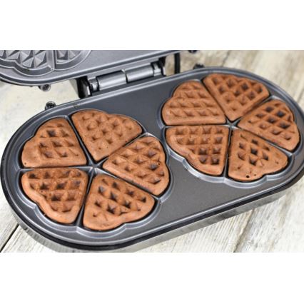 Heinner HWF-1000CR - Piastra per waffle 1000W/230V nera/rosa oro