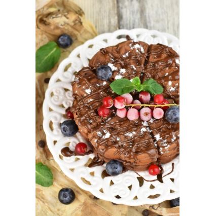 Heinner HWF-1000CR - Piastra per waffle 1000W/230V nera/rosa oro