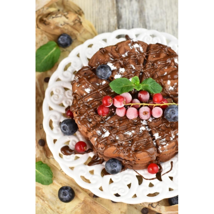 Heinner HWF-1000CR - Piastra per waffle 1000W/230V nera/rosa oro