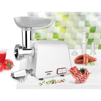 Heinner MG-1340WH - Tritacarne 1340W/230V bianco
