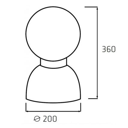 Helios 306-WLG223Z - Lampada tecnica LED per esterni WORK GLOBE 2 LED/23W/230V IP44