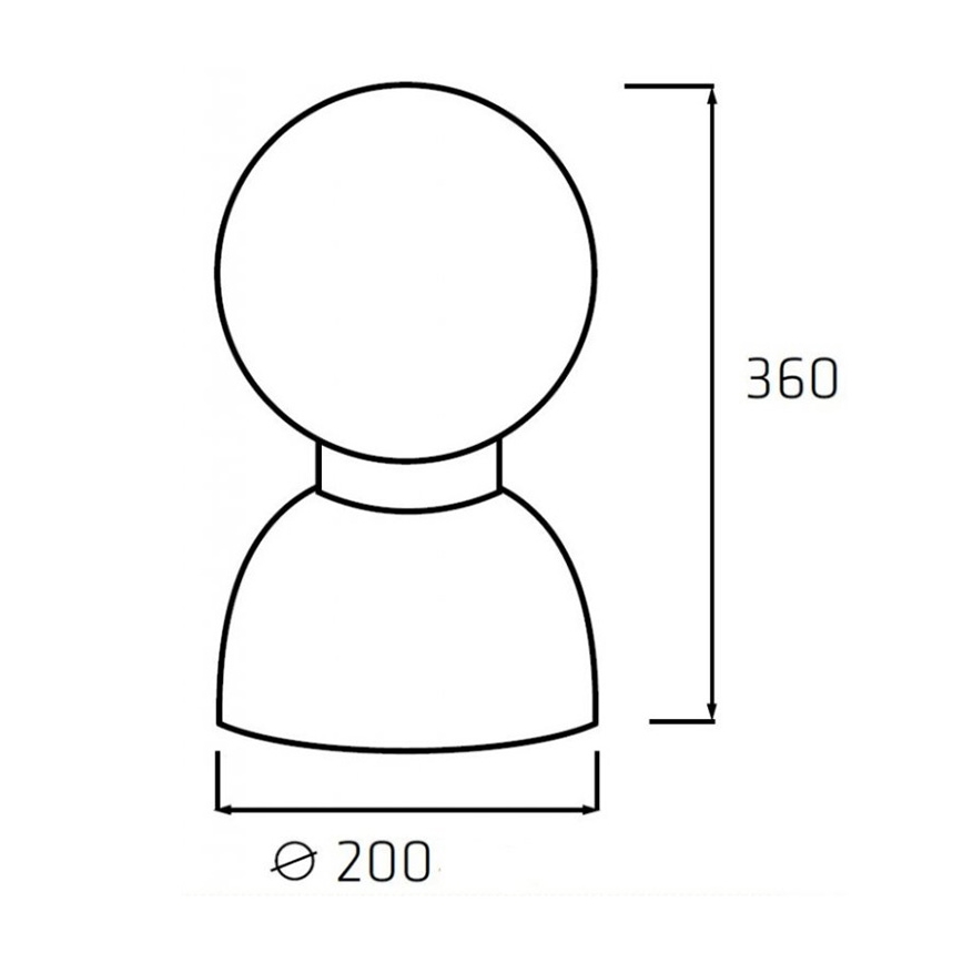 Helios 306-WLG223Z - Lampada tecnica LED per esterni WORK GLOBE 2 LED/23W/230V IP44