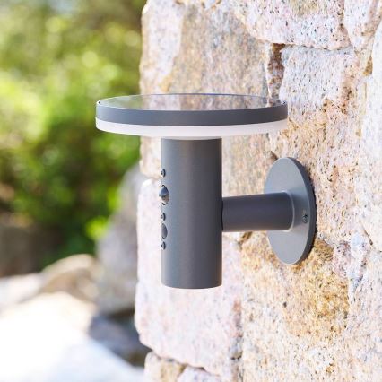 Hesperide - Lampada da parete solare a LED con sensore di movimento DETEKT LED/3,7V 2600 mAh IP65