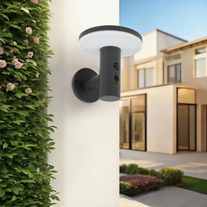 Hesperide - Lampada da parete solare a LED con sensore di movimento DETEKT LED/3,7V 2600 mAh IP65