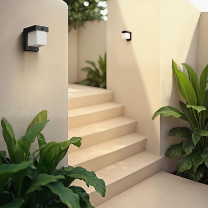 Hesperide - Lampada da parete solare a LED con sensore di movimento MULTY LED/3,7V 2600 mAh IP65 antracite