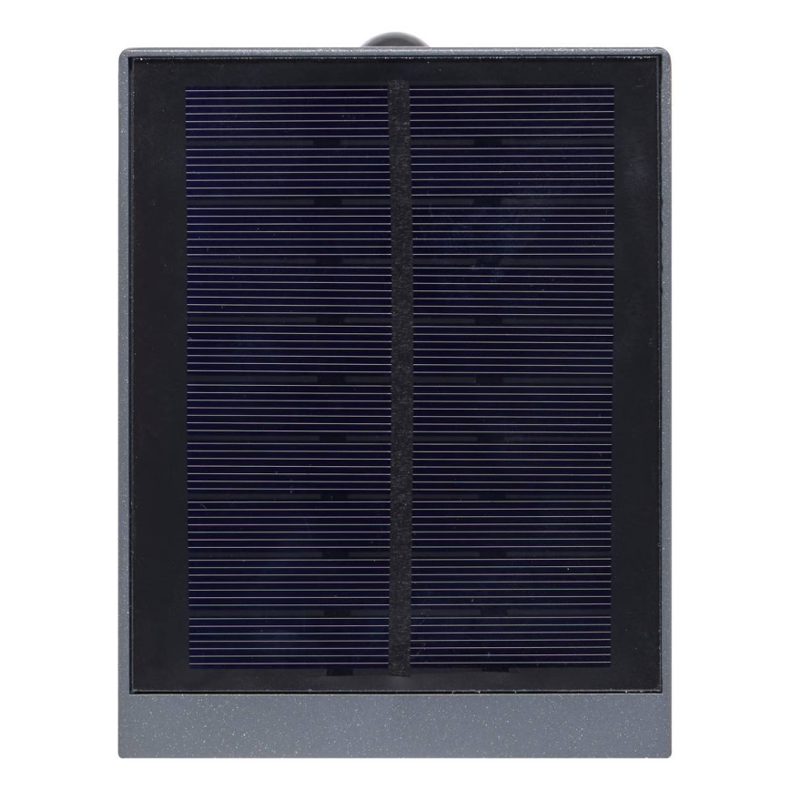 Hesperide - Lampada da parete solare a LED con sensore di movimento MULTY LED/3,7V 2600 mAh IP65 antracite